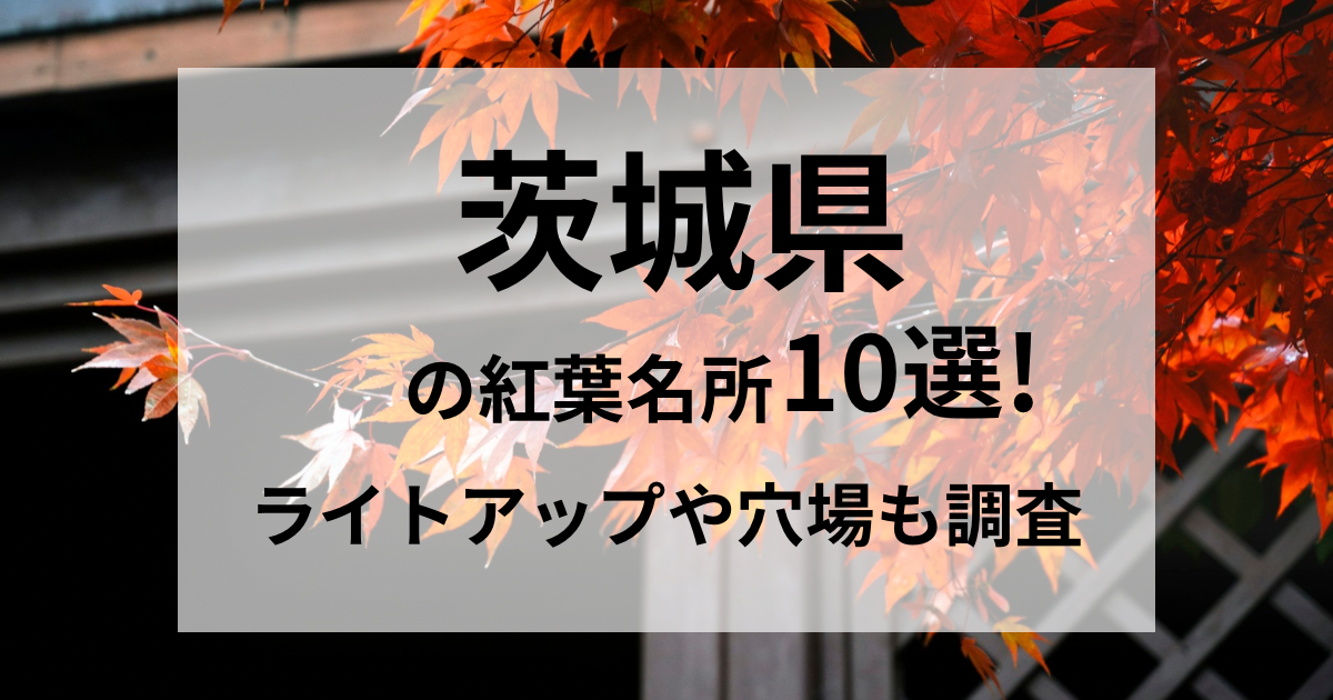 茨城県の紅葉名所10選！ライトアップや穴場も調査